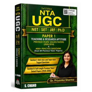 NTA UGC NET SET JRF PhD Paper 1 Teaching and Research Aptitude by Dr. Priyanka Sharma, comprehensive preparation book with previous years solved papers and 4000+ practice questions for UGC NET examinations.