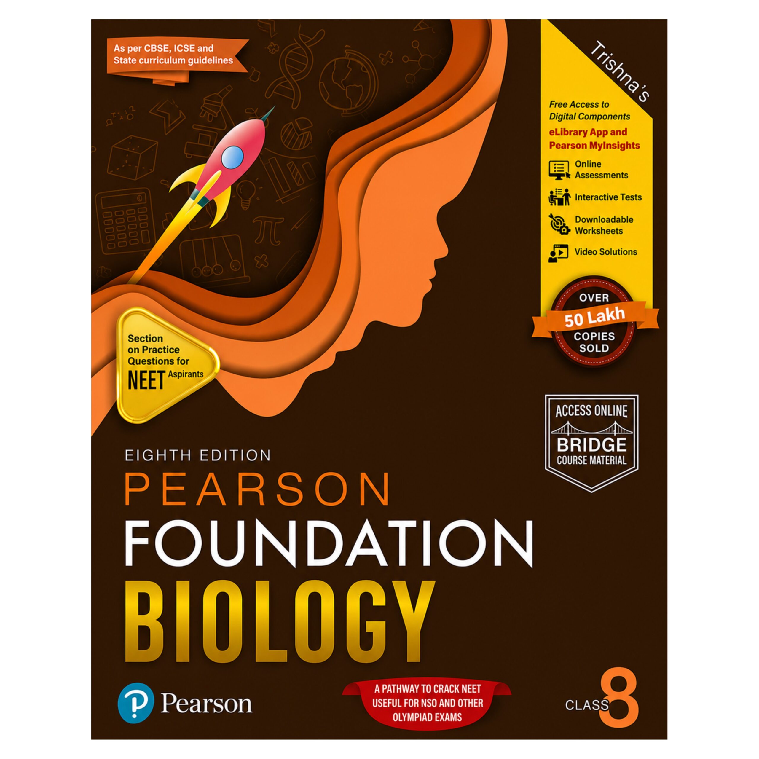 Pearson Foundation Biology Class 8 Eighth Edition for NEET Foundation NSO Olympiad and School Competitive Exam Preparation