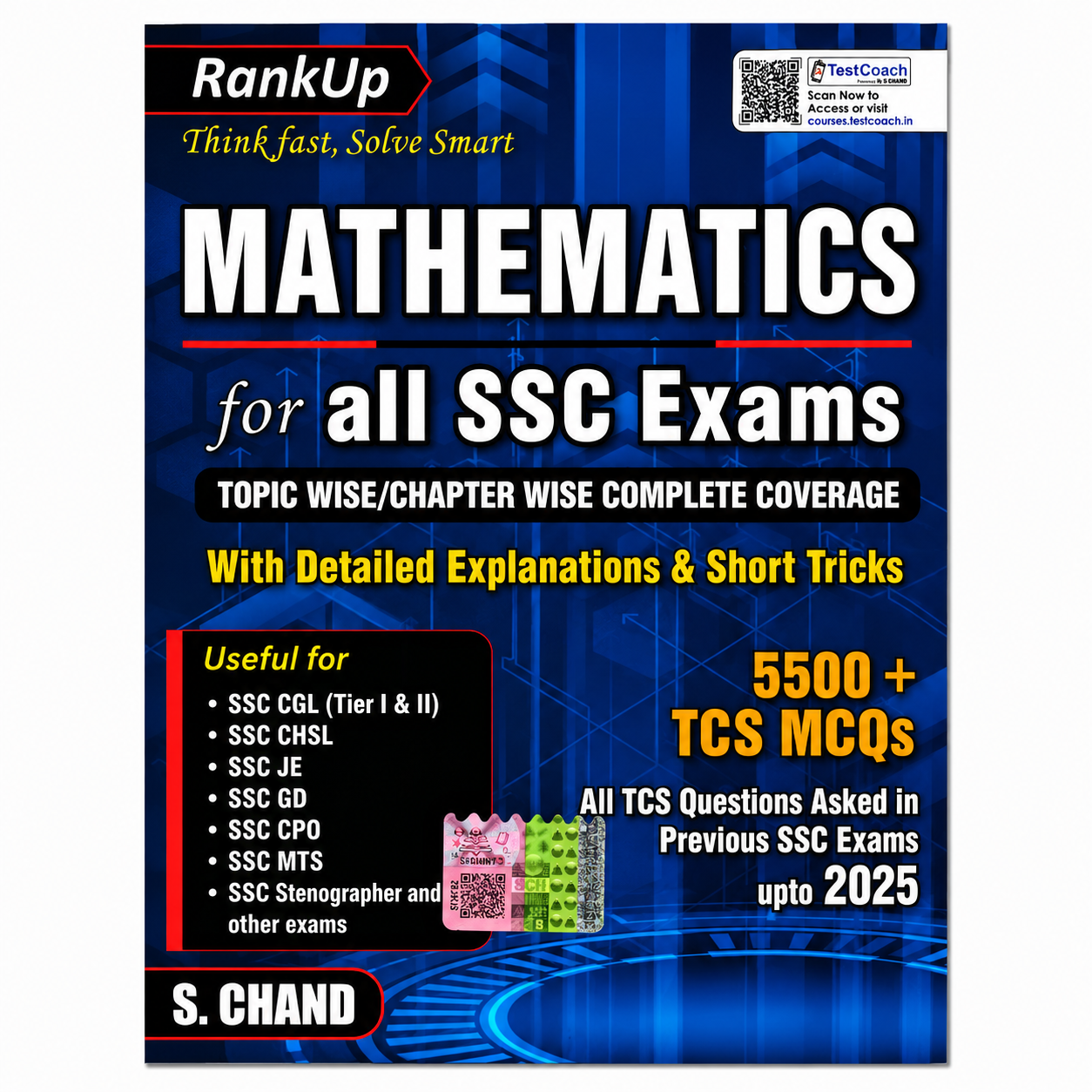 RankUp Mathematics for All SSC Exams with 5500+ TCS MCQs by S. Chand