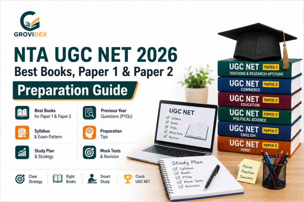 NTA UGC NET 2026 books for Paper 1 and Paper 2 with preparation guide, PYQs, study plan and revision strategy