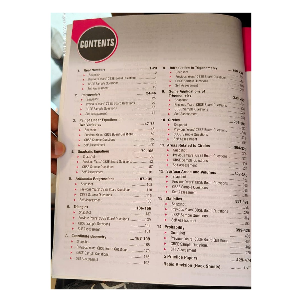 MTG CBSE 10 Years Solved Papers Mathematics Standard Class 10