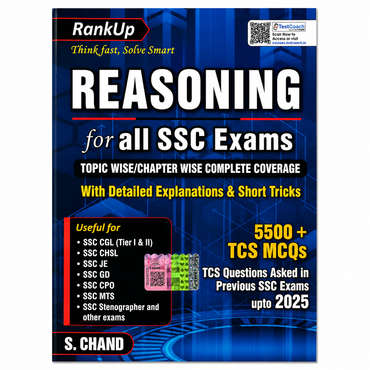 RankUp Reasoning for All SSC Exams 5500 TCS MCQs S Chand Book