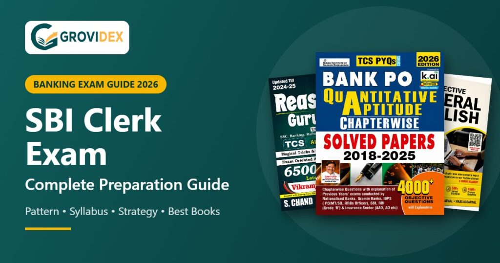 SBI Clerk exam preparation guide 2026 with best banking exam books - Grovidex