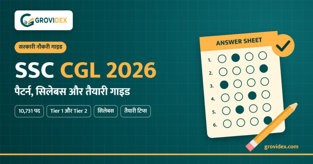 SSC CGL 2026 परीक्षा पैटर्न, सिलेबस और तैयारी गाइड - Grovidex