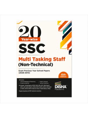 20 Year-wise SSC Multi Tasking Staff (Non-Technical) Previous Year Solved Papers (2013–2026) | 6th Edition | Disha Publication