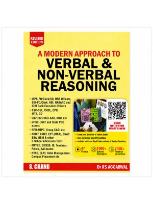 S. Chand A Modern Approach to Verbal & Non-Verbal Reasoning | Revised Edition | By Dr. R. S. Aggarwal